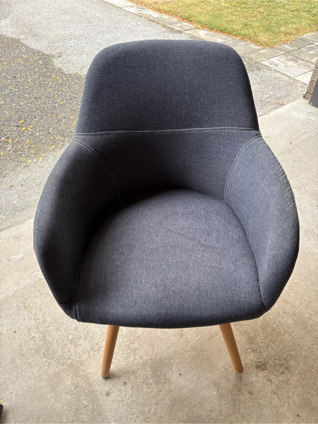 Structube Dark Grey Upholstered Accent Chair