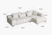 Boucle Sectional Sofa - photo 3