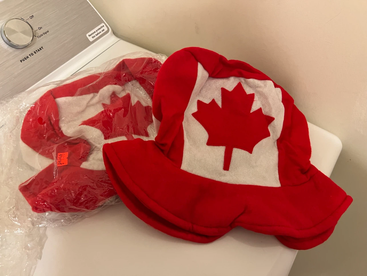 Two Canada Flag Bucket Hats