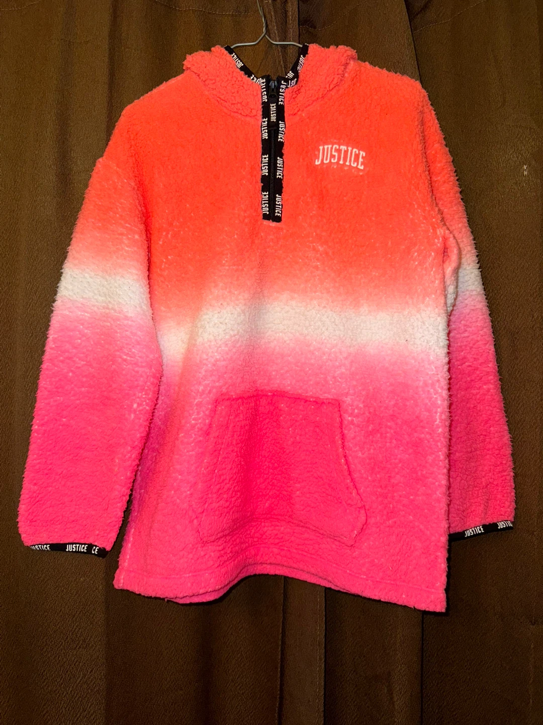 Justice Ombre Sherpa Quarter-Zip Hoodie