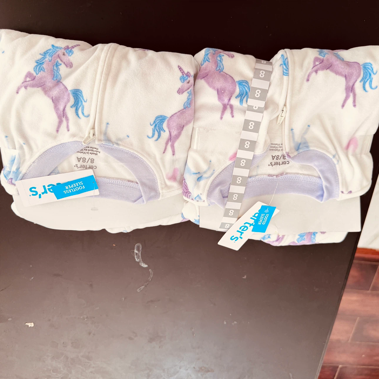 Carter's Unicorn Footed Sleepers Size 8