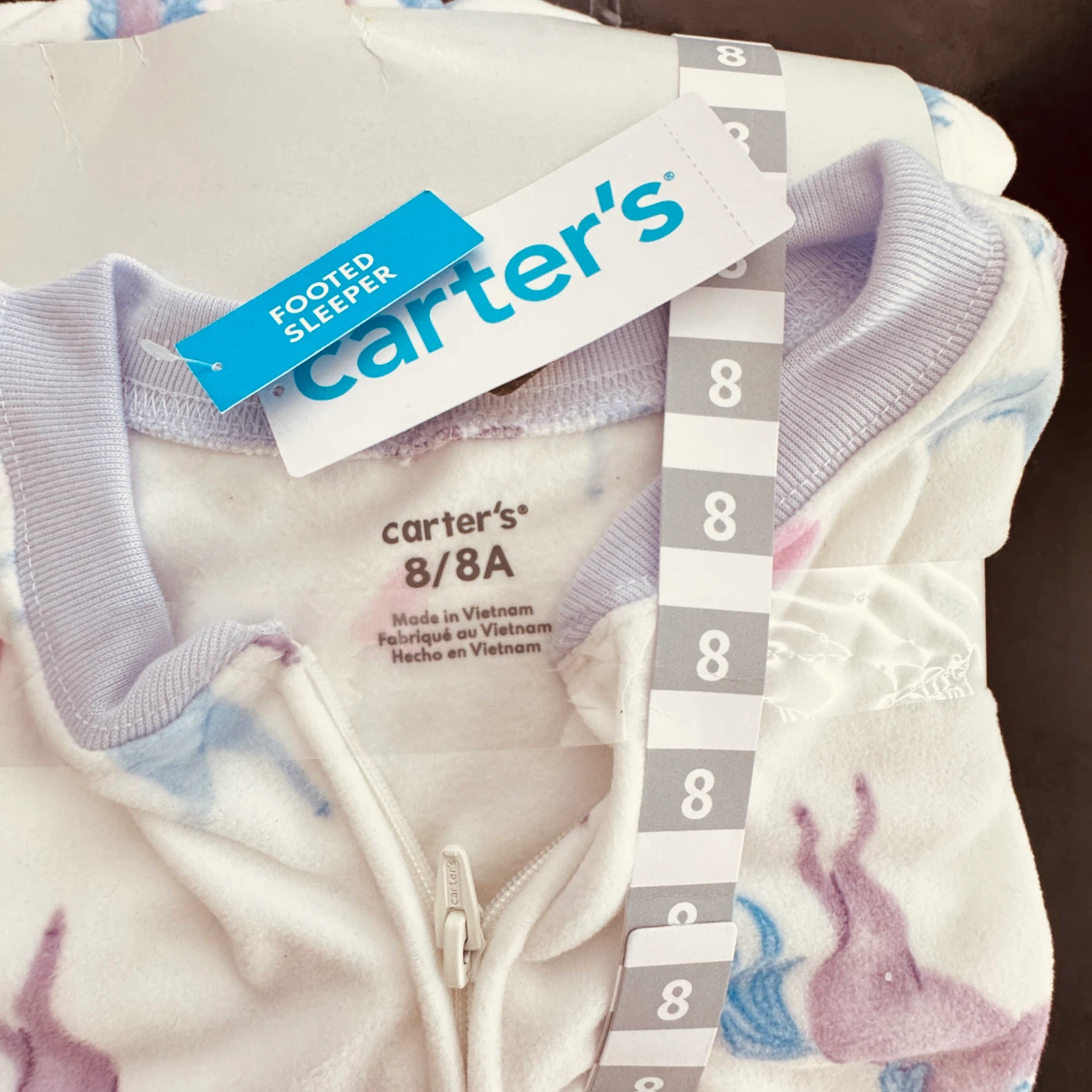 Carter's Unicorn Footed Sleepers Size 8 - photo 2