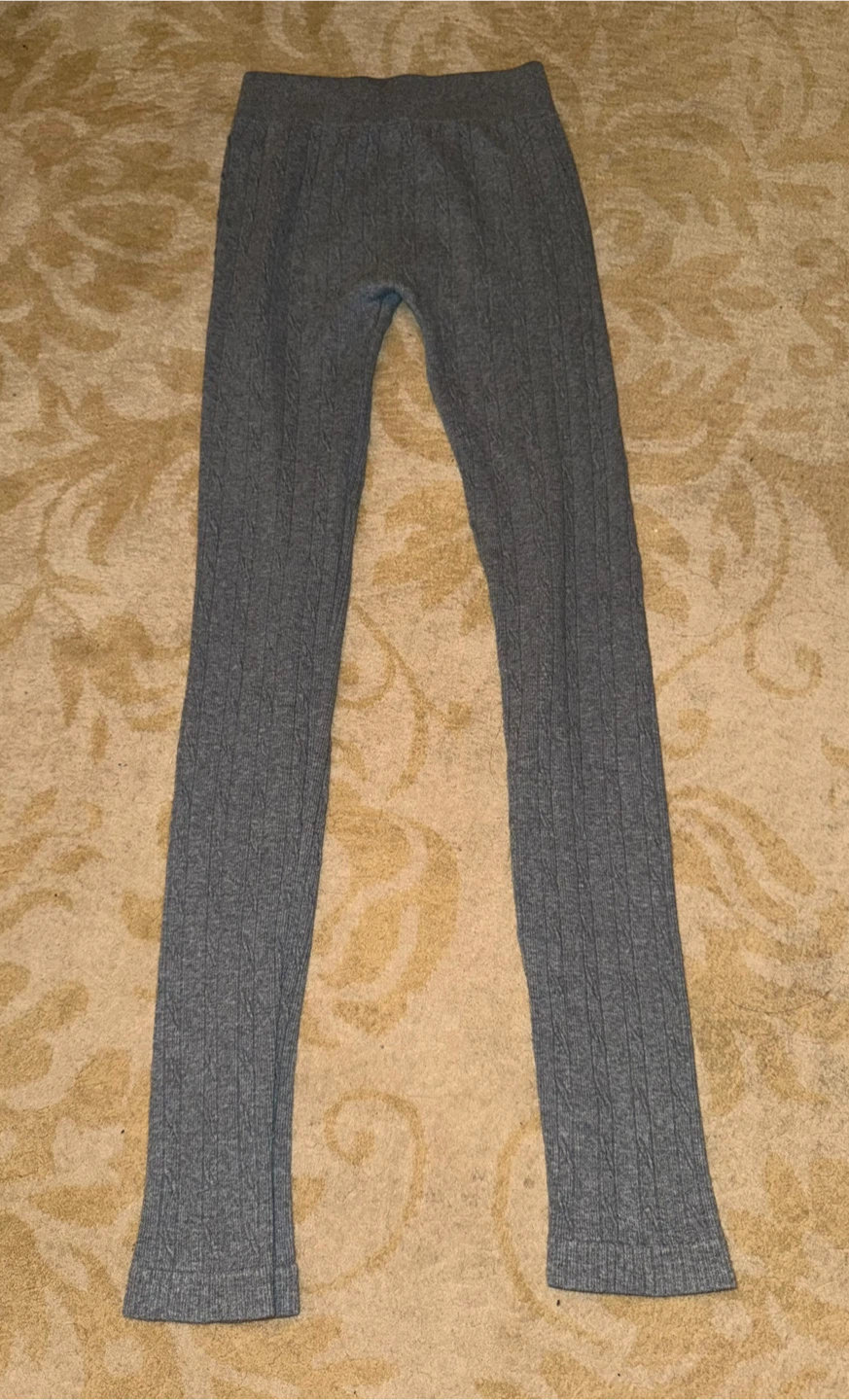 Ardene Grey Cable Knit Leggings - photo 2