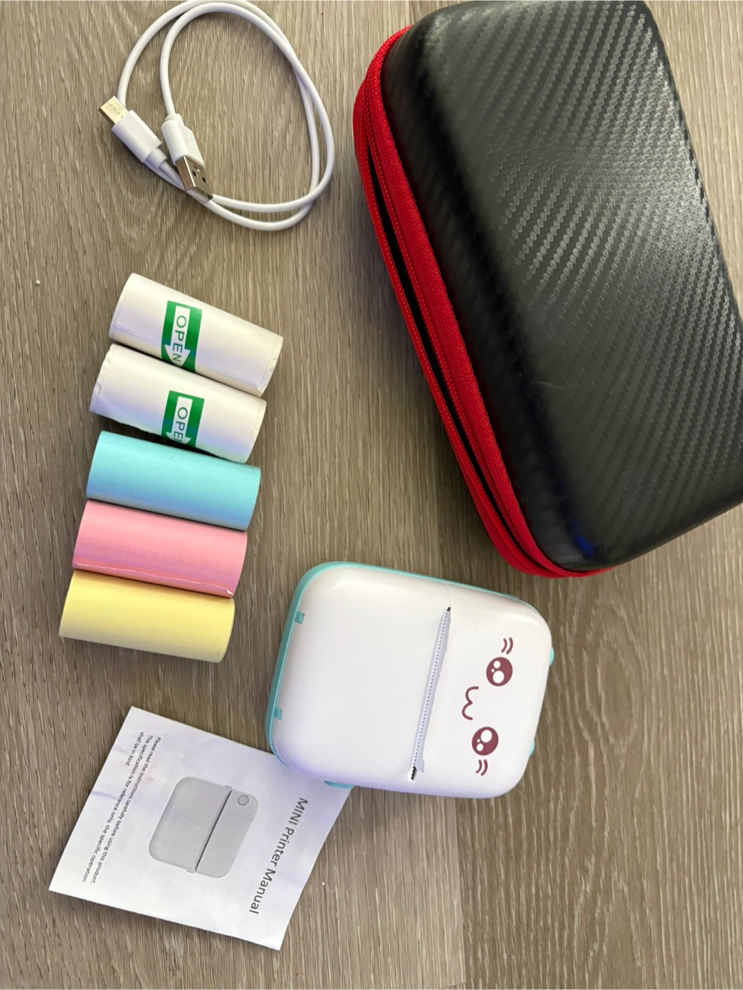 Mini Portable Thermal Printer with Carry Case