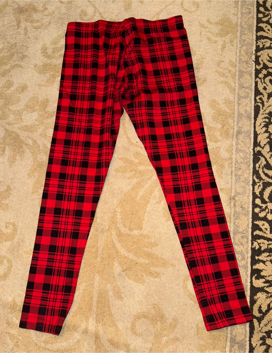 George Red and Black Plaid Leggings - photo 2
