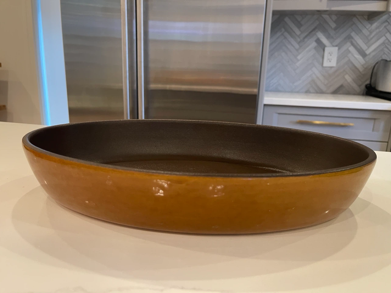 Tefal oval Cast Iron Roasting Dish/plate