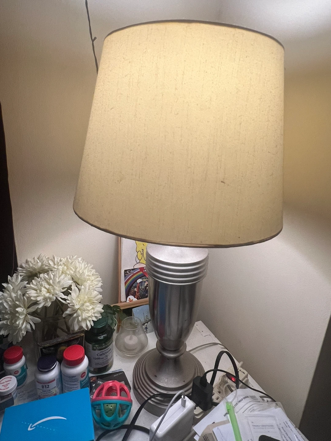 Brushed Metal Table Lamp - photo 2