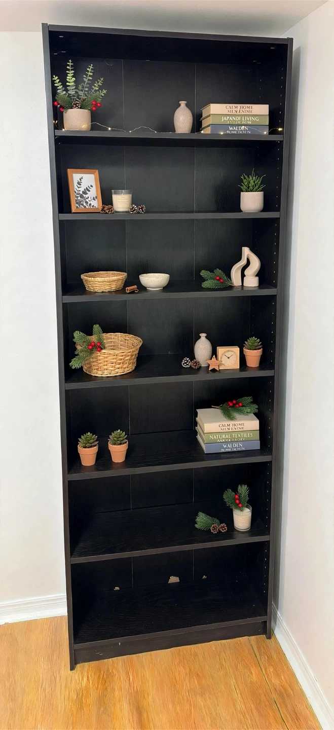 Tall Black Bookshelf
