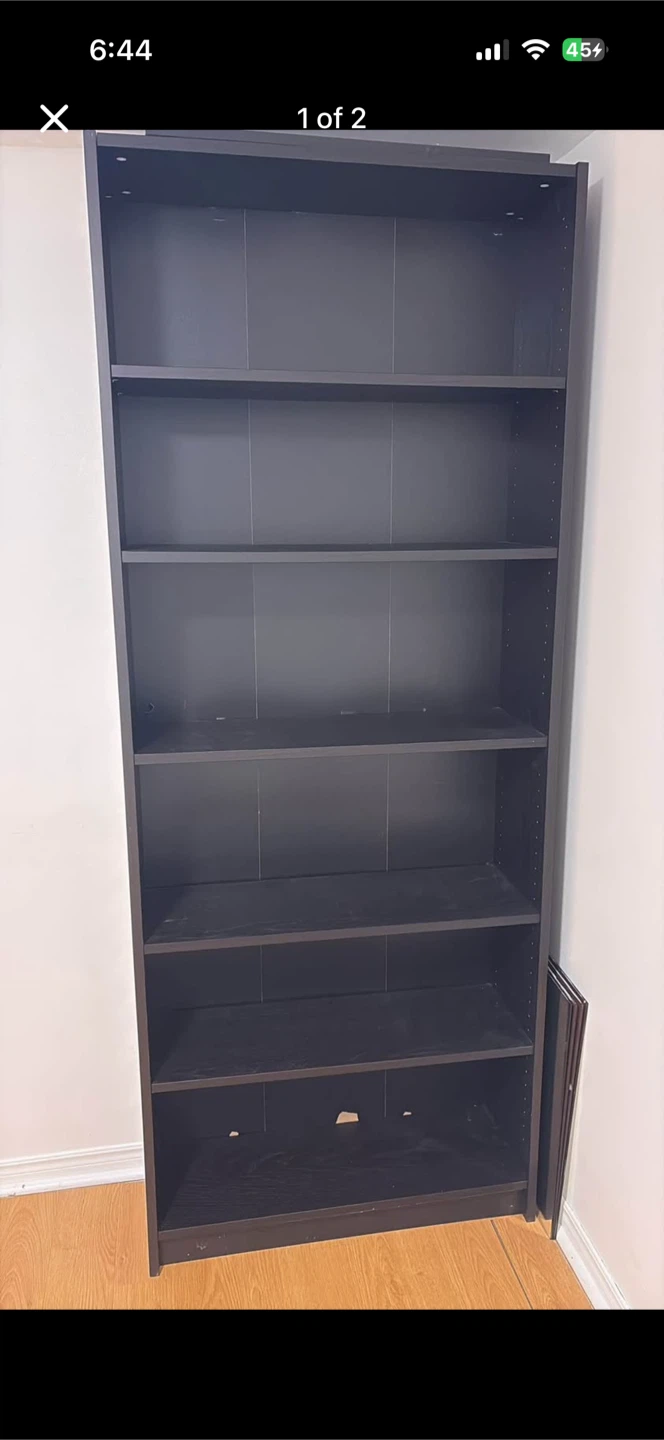 Tall Black Bookshelf - photo 2