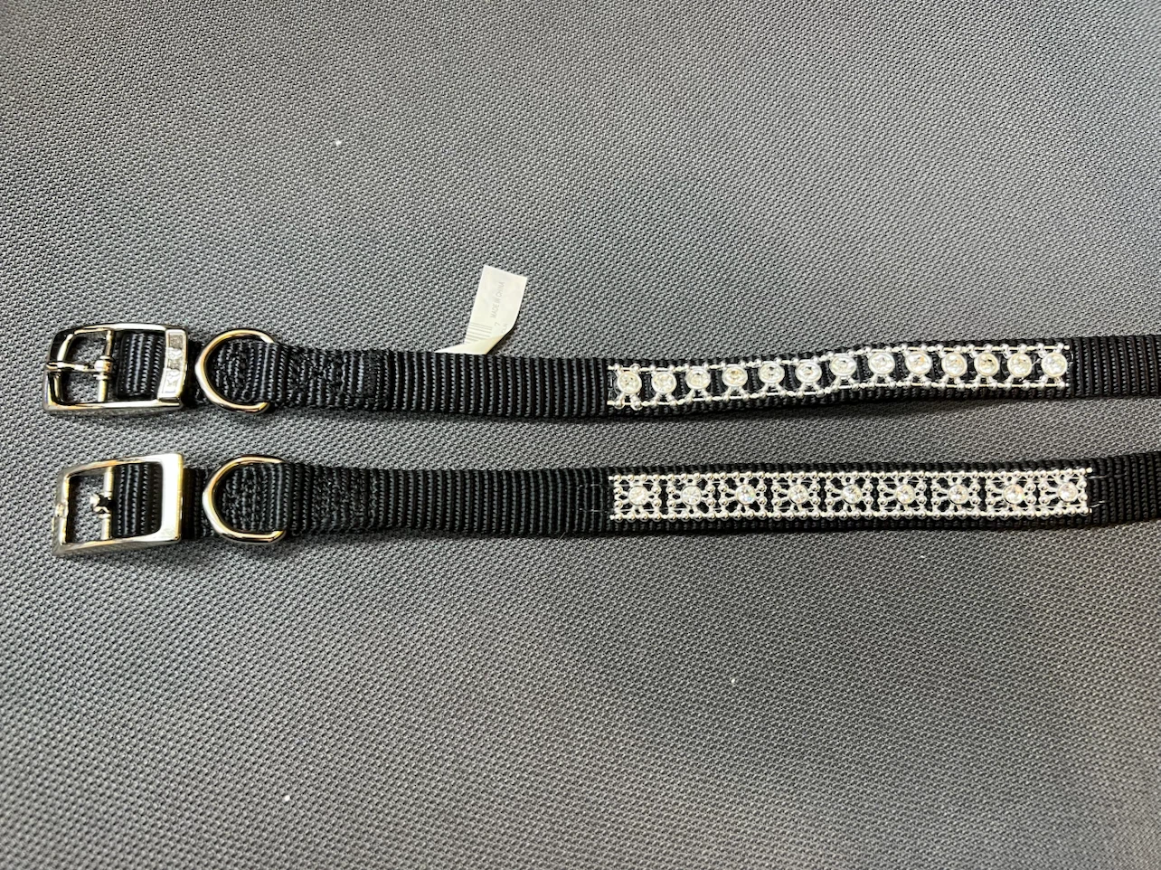Black Rhinestone Pet Collars