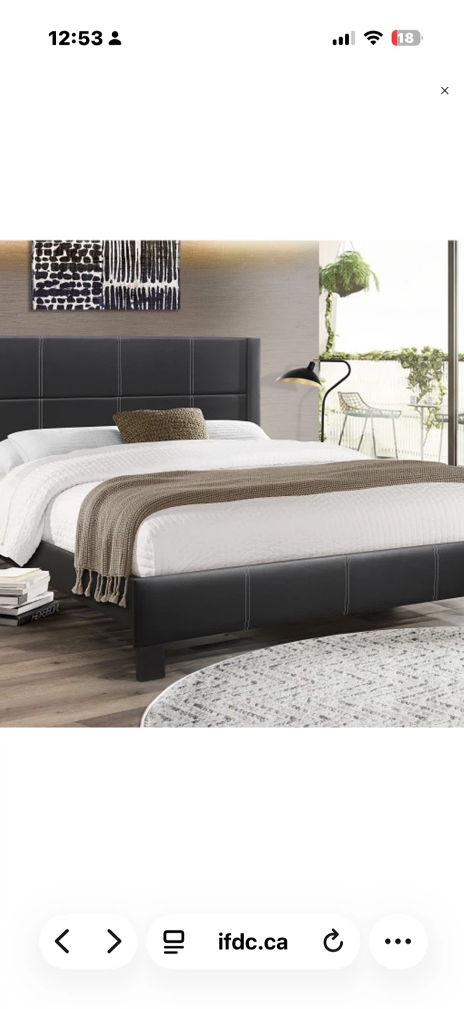 Black Headboard with Wood Slats - photo 3