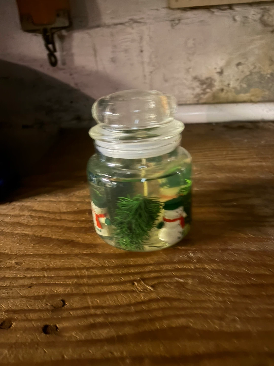 Christmas Gel Candle and Ornament Jar
