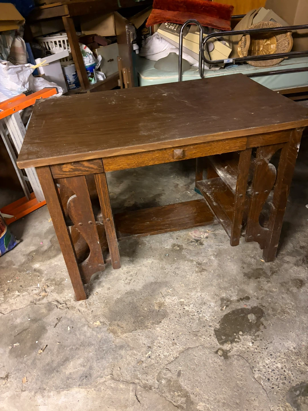 Vintage Oak Writing Desk