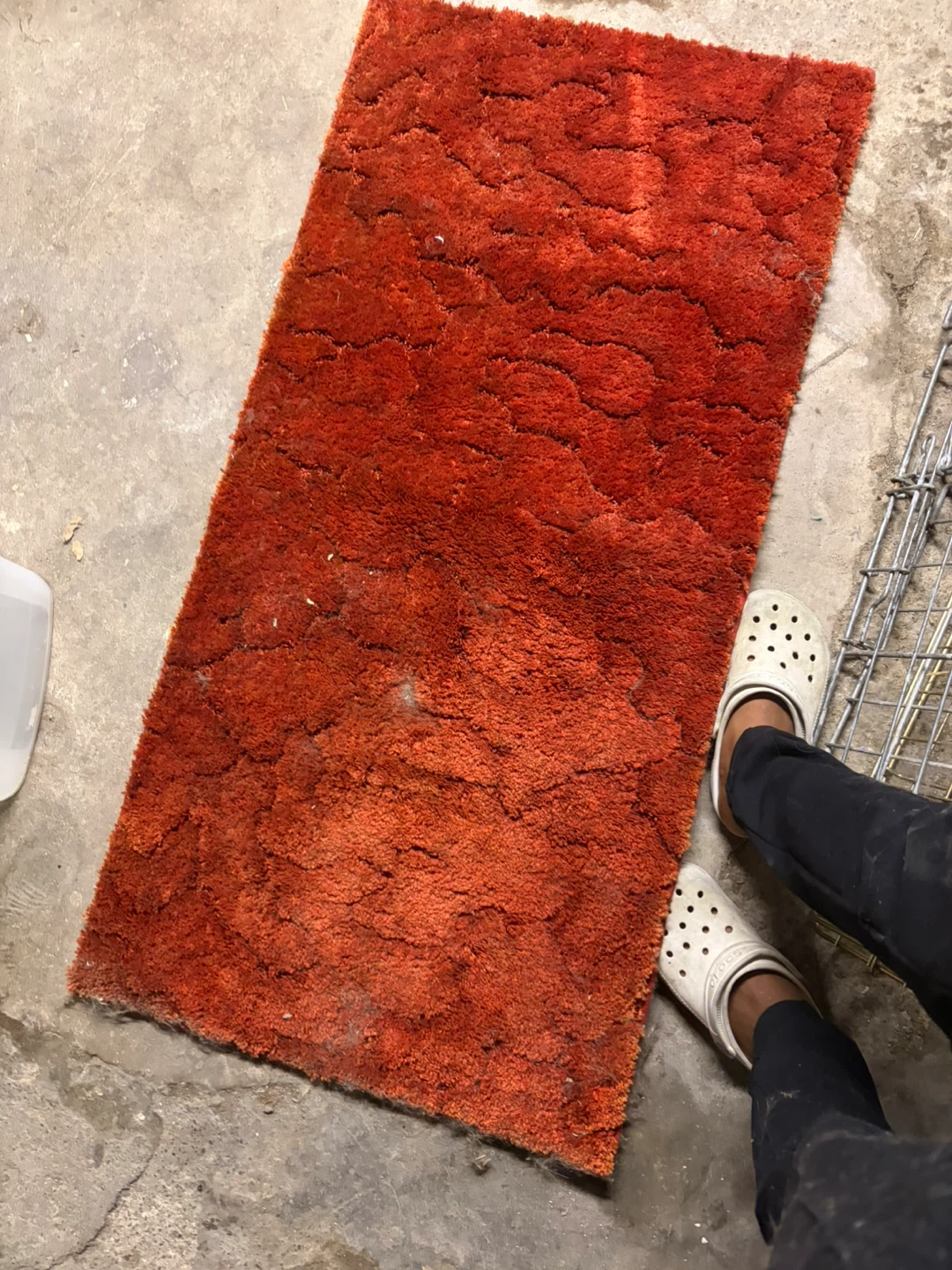 Orange shag area rug - photo 2