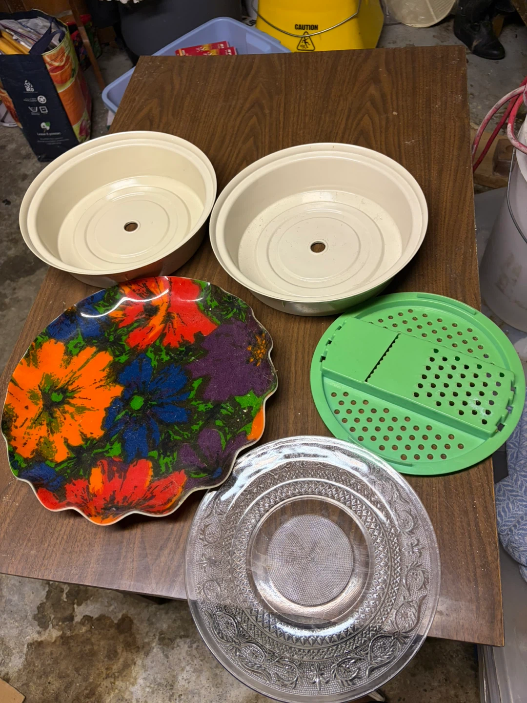 Vintage floral serving set - photo 2