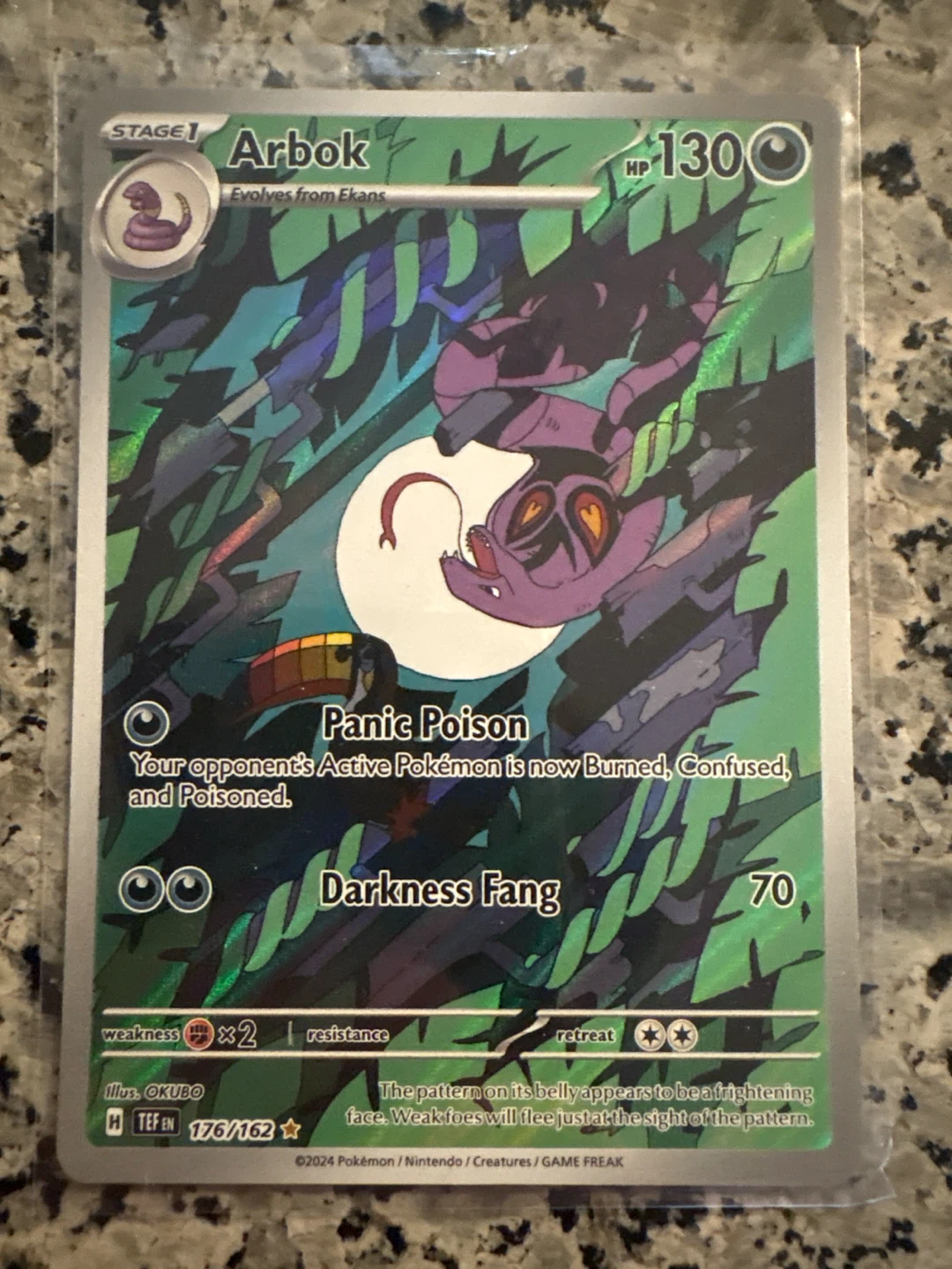 Arbok Illustration Rare Pokemon Card 176/162