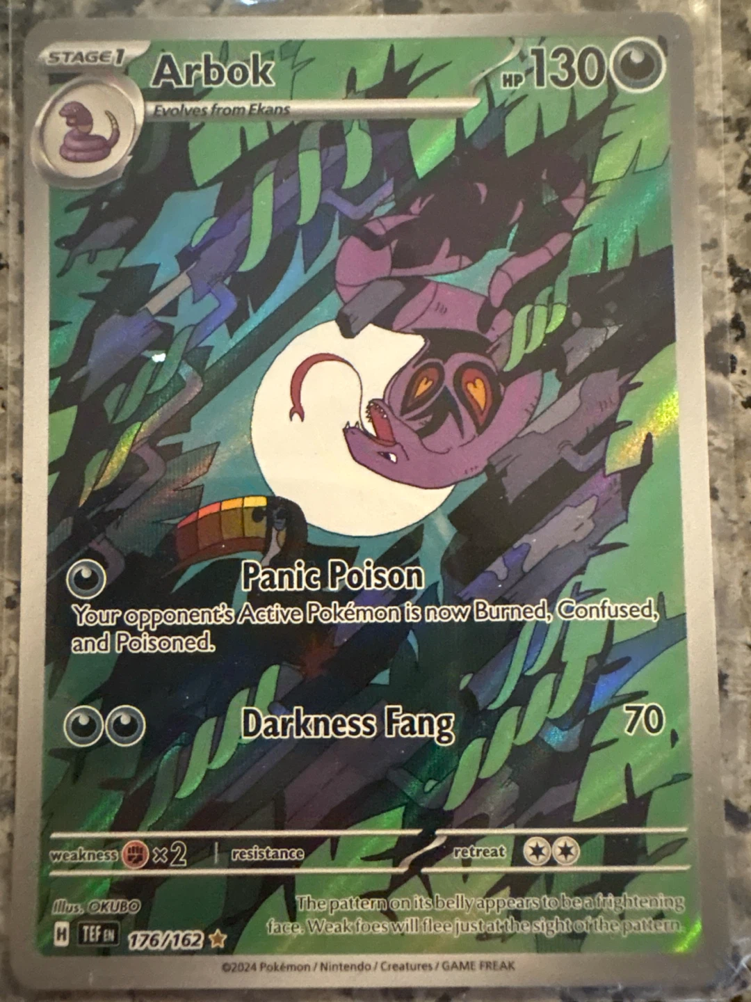 Arbok Illustration Rare Pokemon Card 176/162 - photo 5