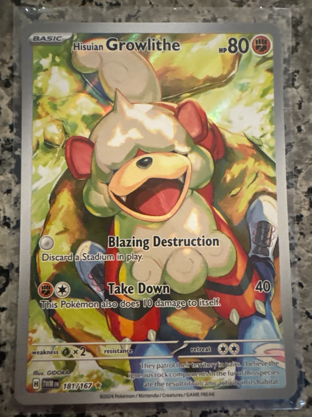 Hisuian Growlithe 181/167 Pokemon Card