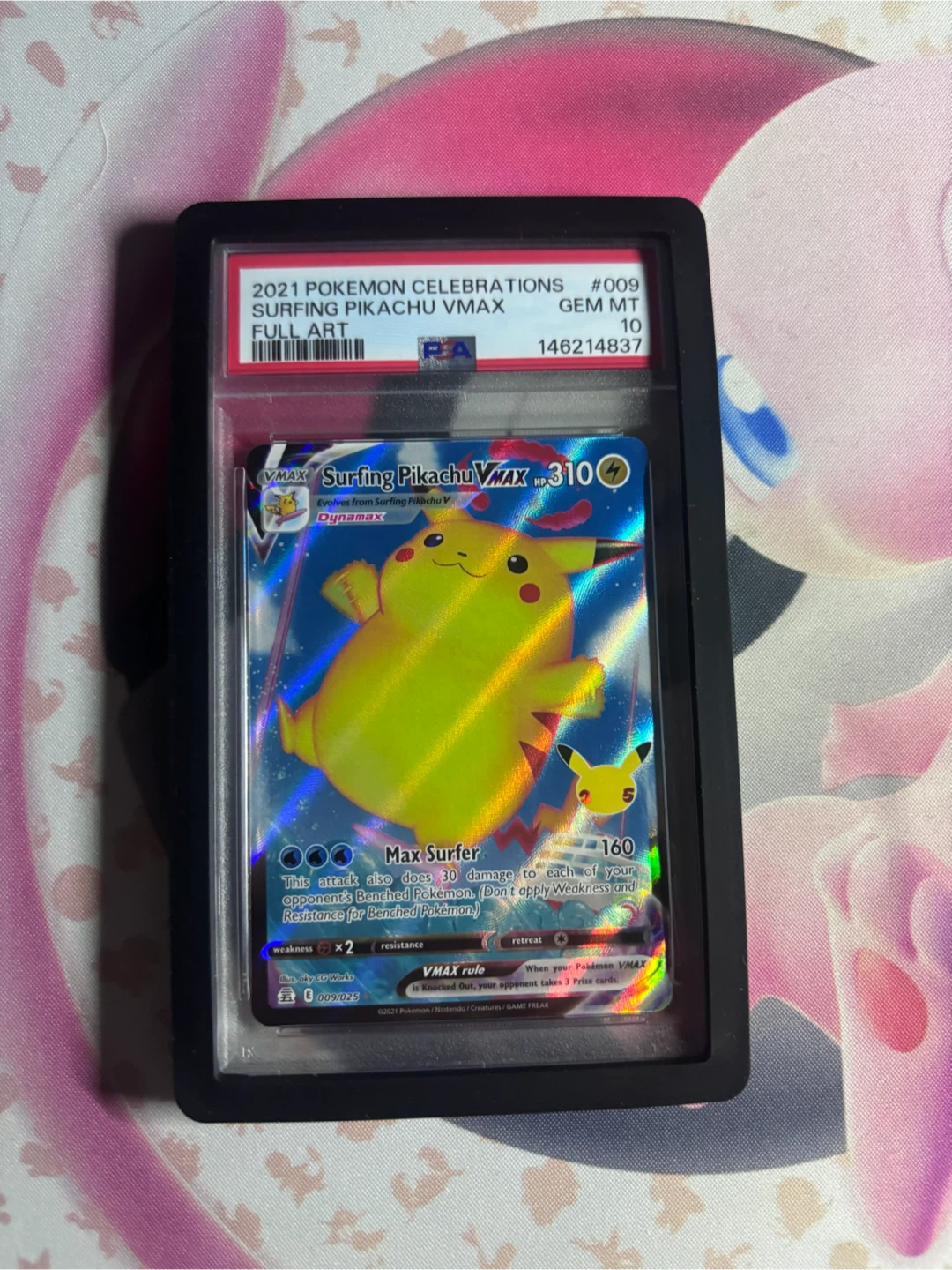 PSA 10 2021 Pokemon Surfing Pikachu VMAX Full Art #009