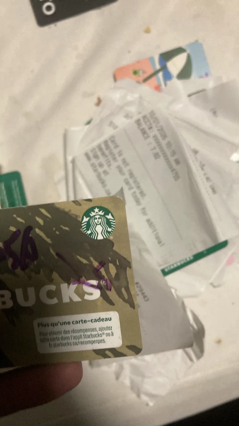 Starbucks gift cards balance $250