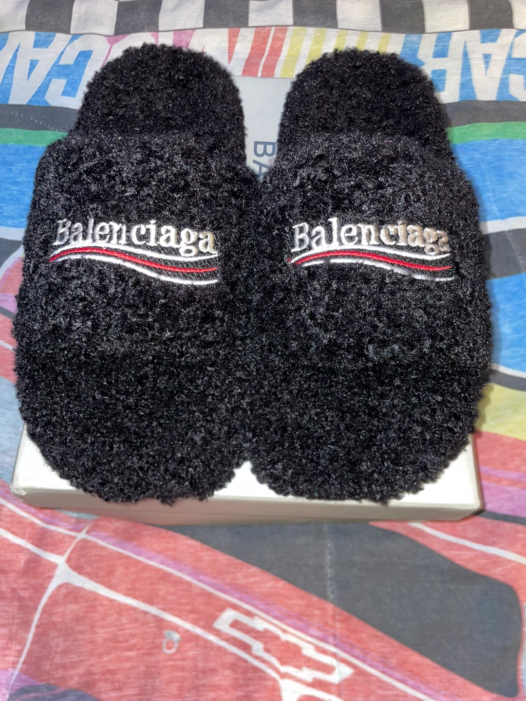 New Balenci Furry Slides - photo 2