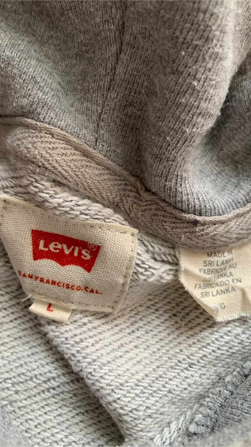 Levi's Grey Crop Hoodie - Size Large - photo 3