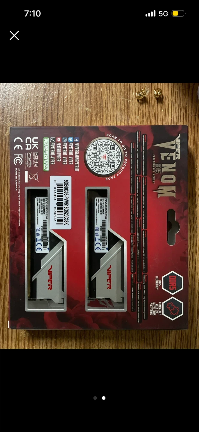Patriot Viper Venom DDR5 16GB RAM Kit - photo 2