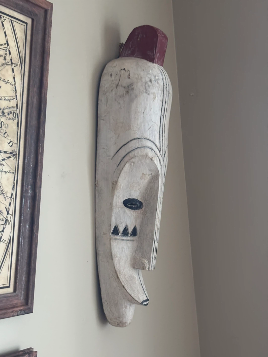 Decorative Hand-Carved Wooden Wall Mask fang ngil - photo 2