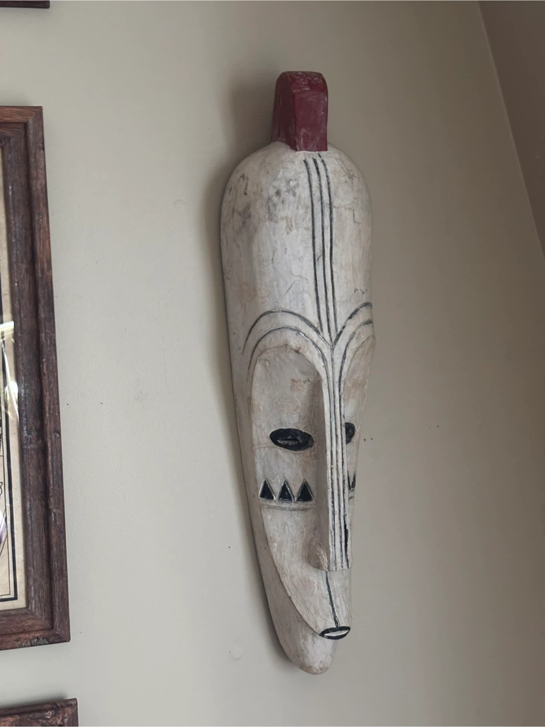 Decorative Hand-Carved Wooden Wall Mask fang ngil - photo 3
