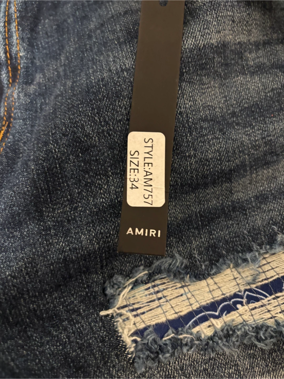 AMIRI Bandana Distressed Jeans Size 34 - photo 4
