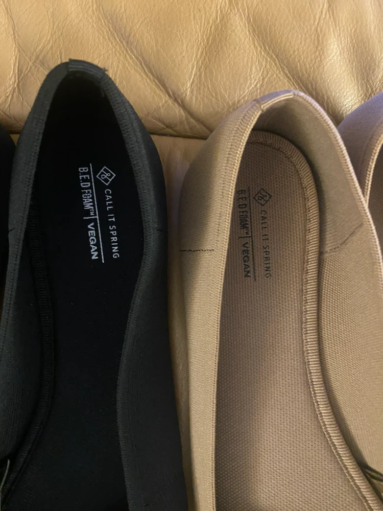Call It Spring Vegan Flats - Black and Beige, Size 9 - photo 2