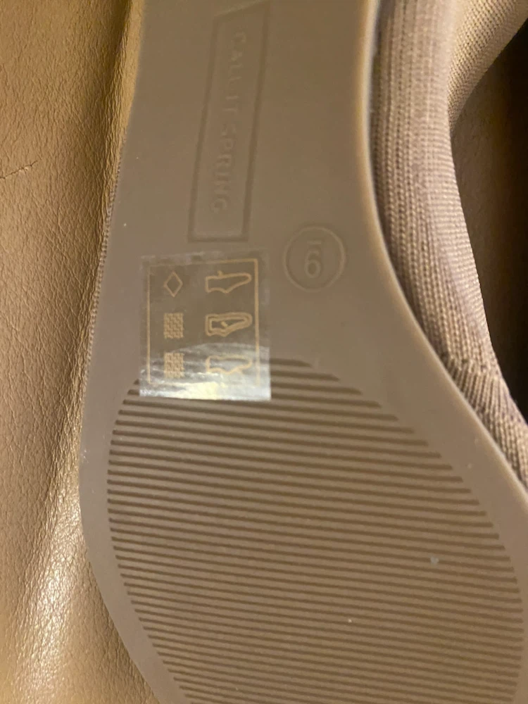 Call It Spring Vegan Flats - Black and Beige, Size 9 - photo 5