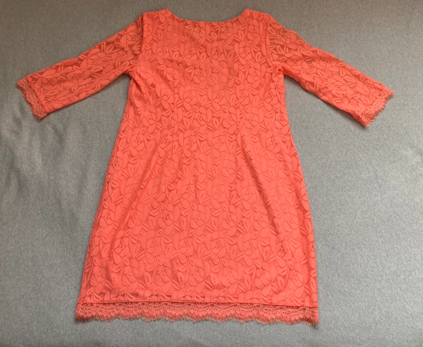 London Times Coral Lace Overlay Dress - Size 16 - photo 2