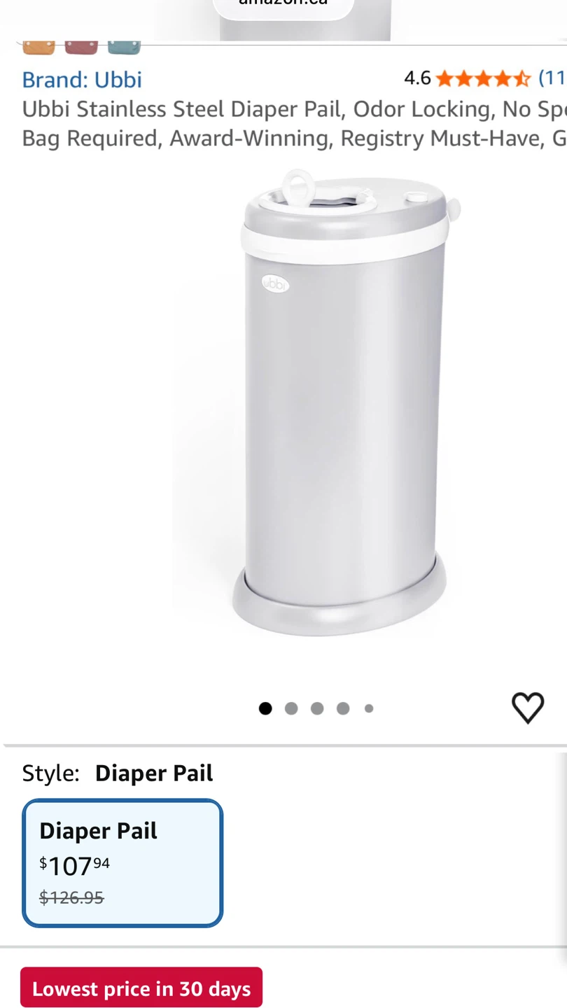 Ubbi Stainless Steel Diaper Pail - photo 5