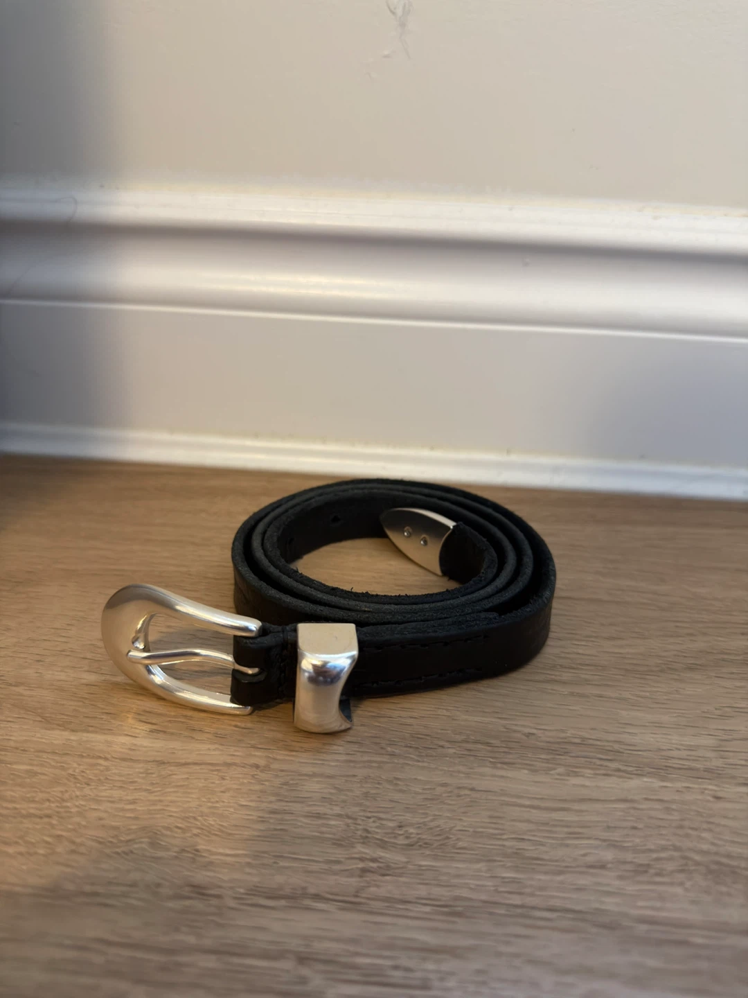 Our Legacy Black Leather Belt - photo 2