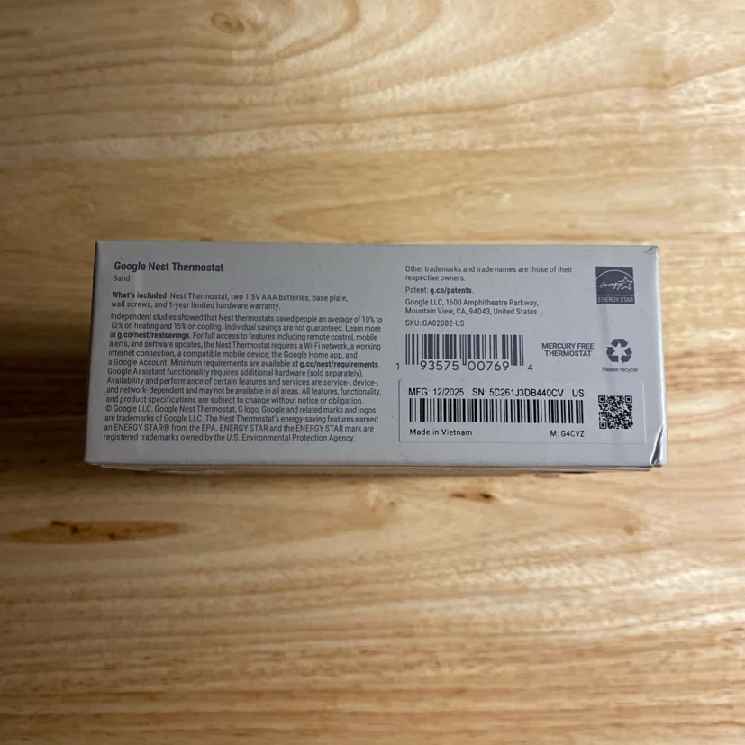 Google Nest Thermostat Sand New - photo 2