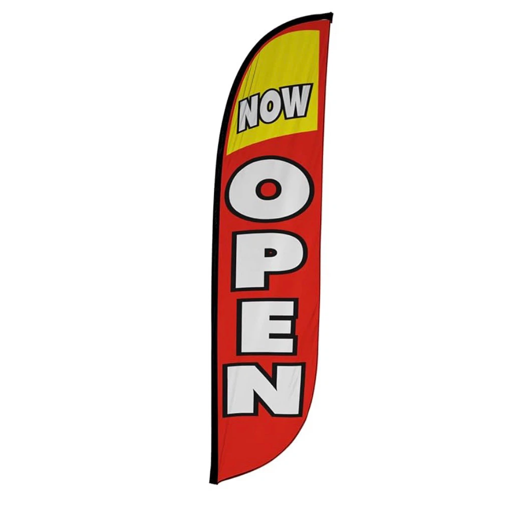 Now Open Feather Flag 12FT
