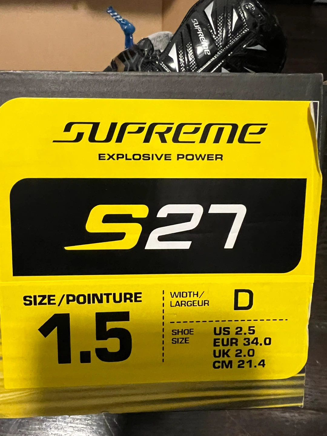 Bauer Supreme S27 Hockey Skates Size 1.5 - photo 2