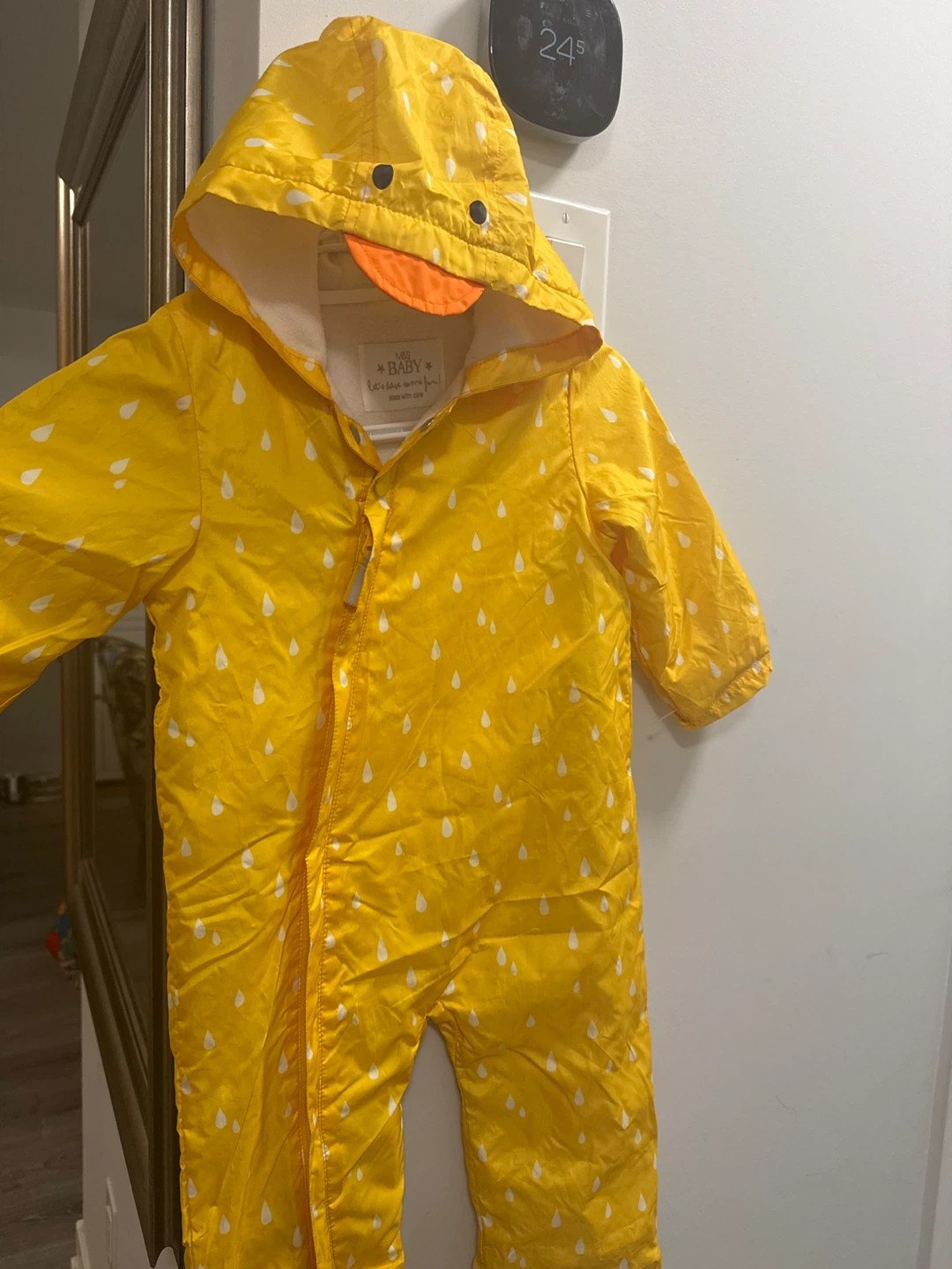 M&S Baby Yellow Duck Rain Suit