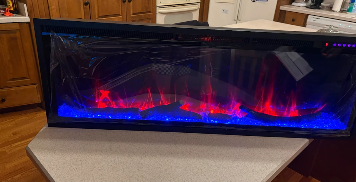 New 50 in smart wall mounted fireplace - photo 3