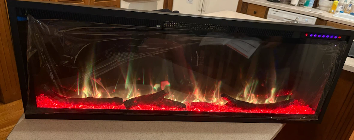 New 50 in smart wall mounted fireplace - photo 4