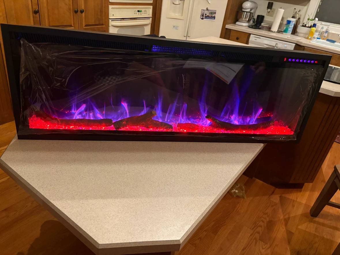 New 50 in smart wall mounted fireplace - photo 5