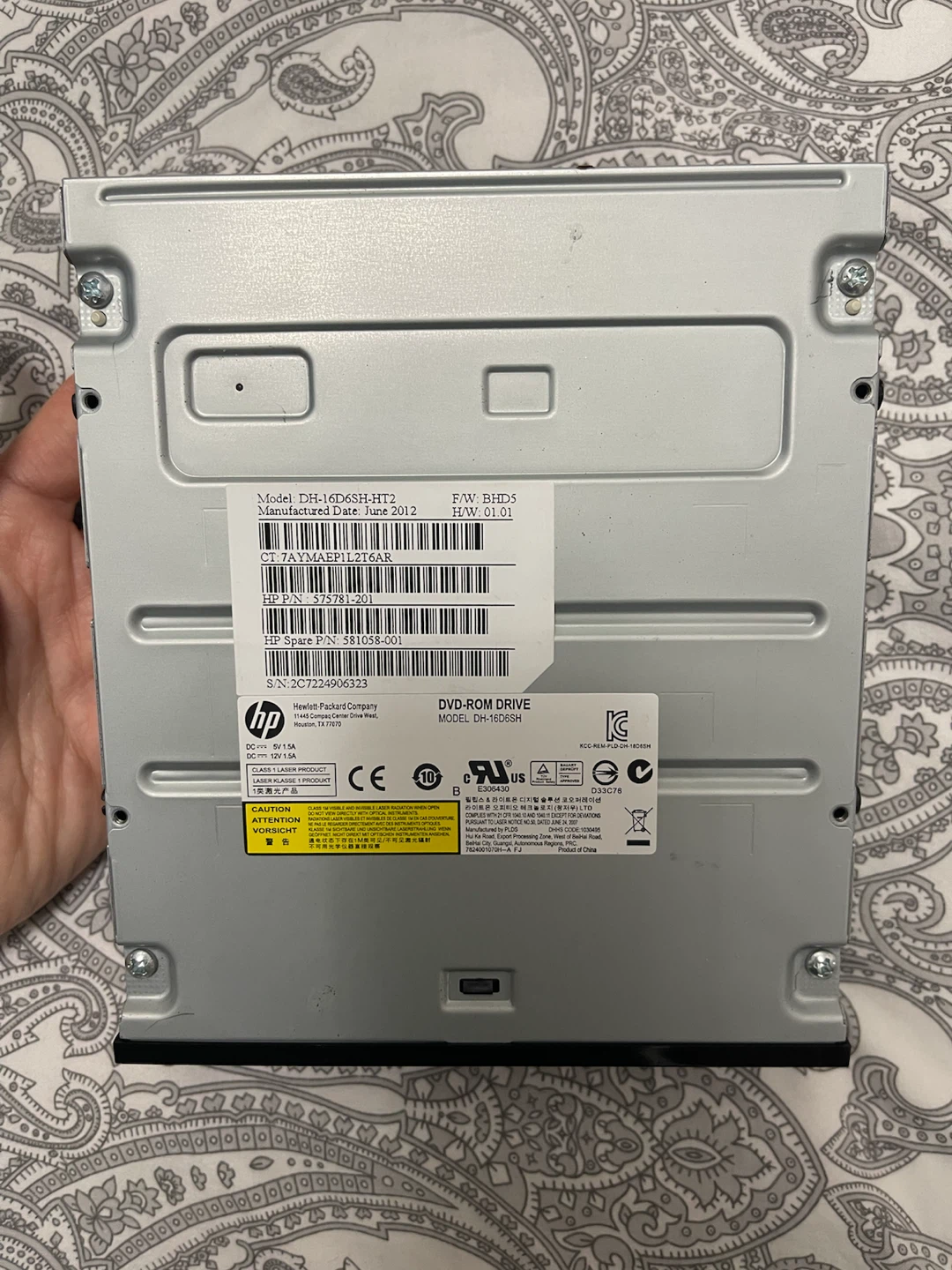 HP DVD-ROM Drive Model DH-16D6SH - photo 2