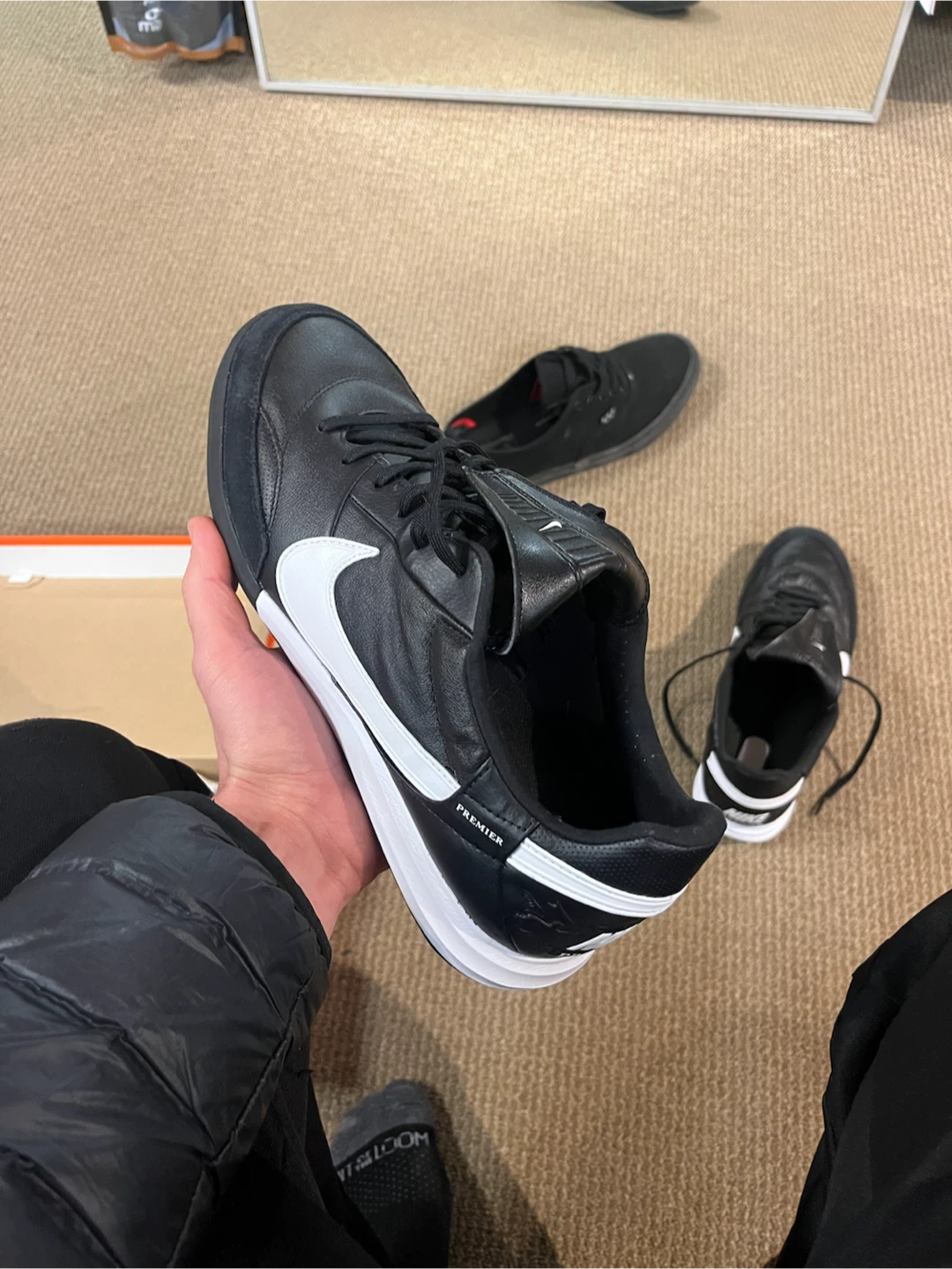 Nike Premier Soccer Shoes Black and White