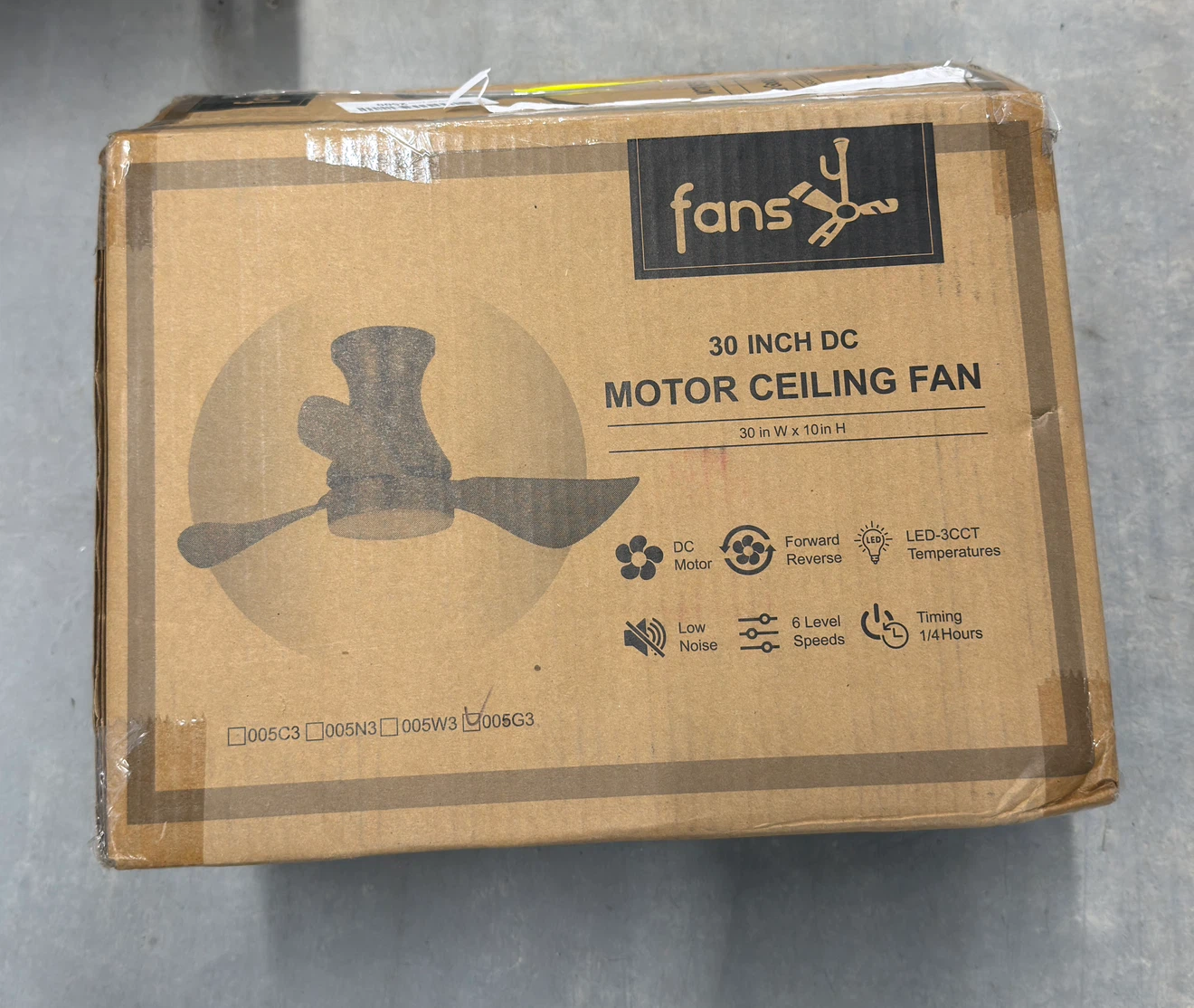 30” LED DC Motor Ceiling Fan w/ Remote – Wood Look Blades - photo 3