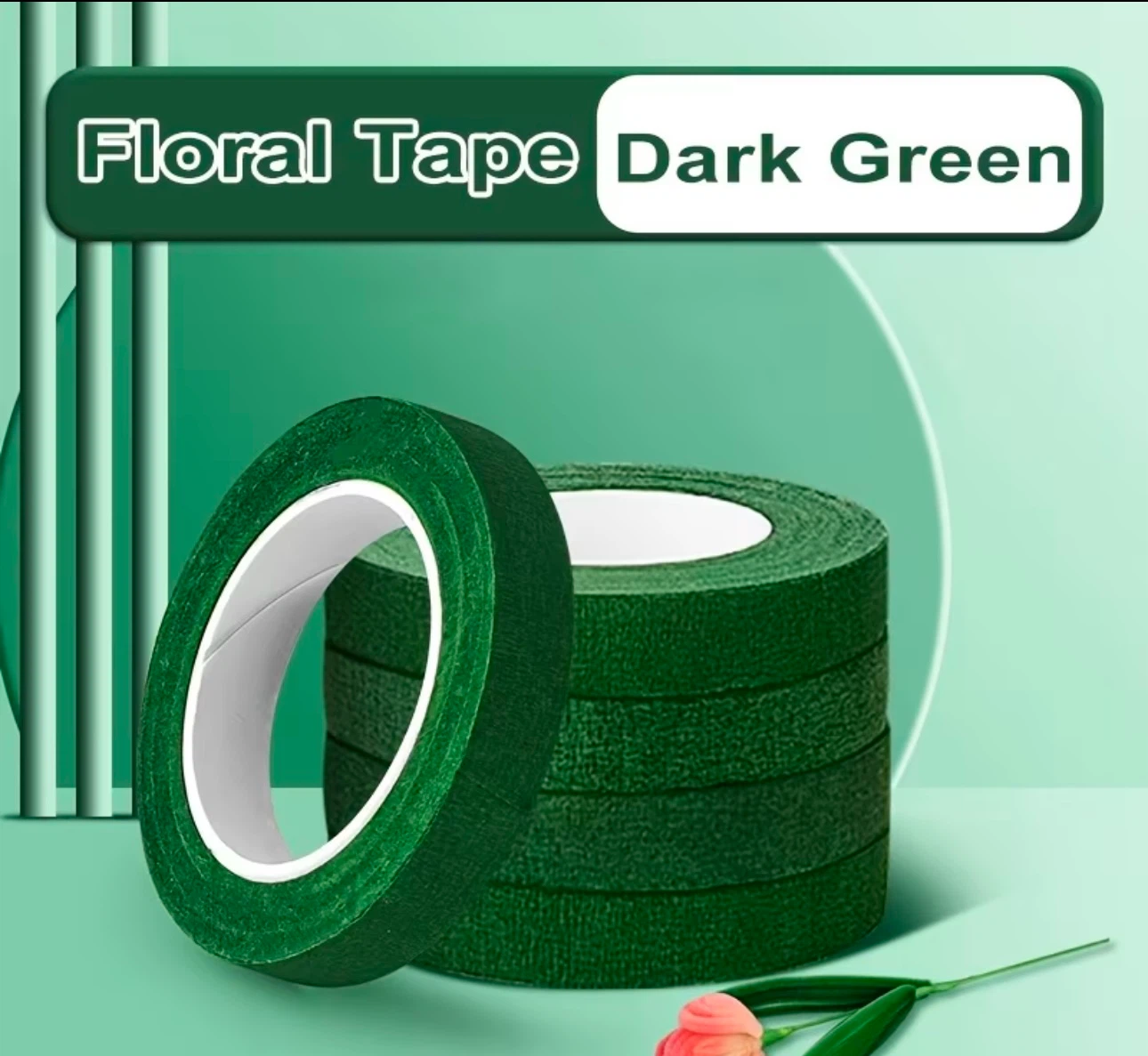 Dark Green Floral Tape - photo 2