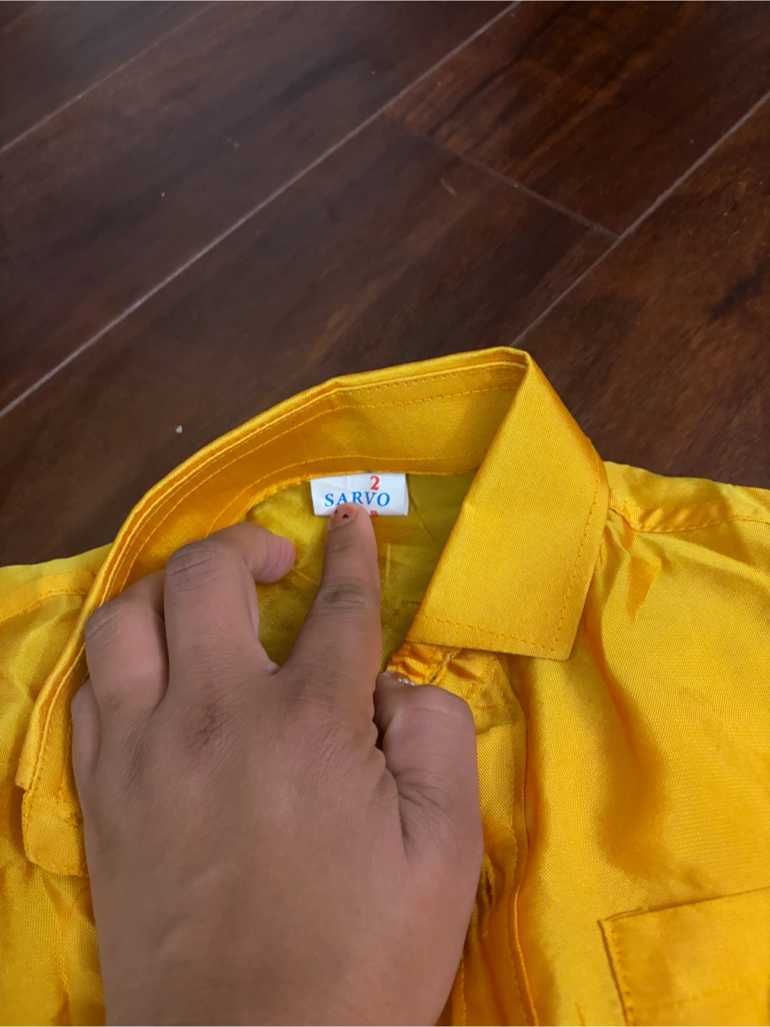 Sarvo Kids Traditional Dhoti Set - Yellow/White, Size 2 - photo 3