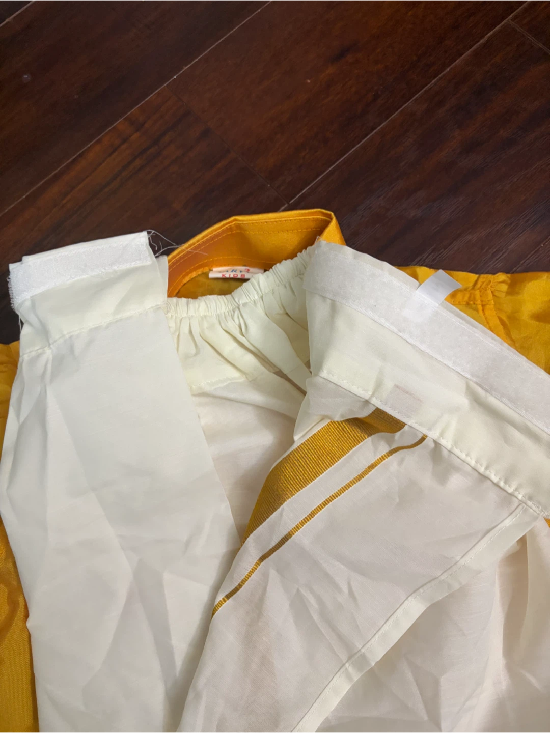 Sarvo Kids Traditional Dhoti Set - Yellow/White, Size 2 - photo 5