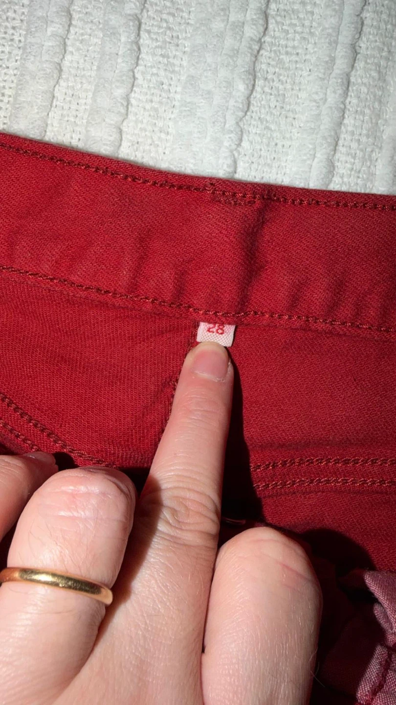 Levi's Red Jeans Size 28