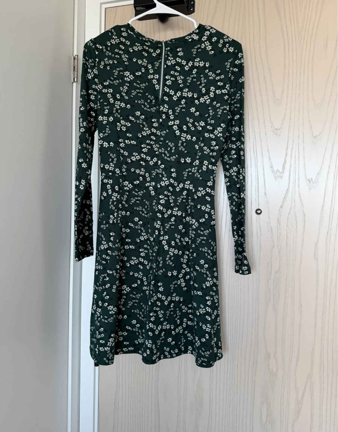 Dark green Floral Print Long Sleeve Dress - photo 2